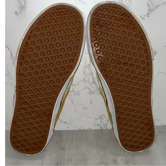 Vans Classic Yellow and White Checkered Slip-Ons - Picture 6 of 7